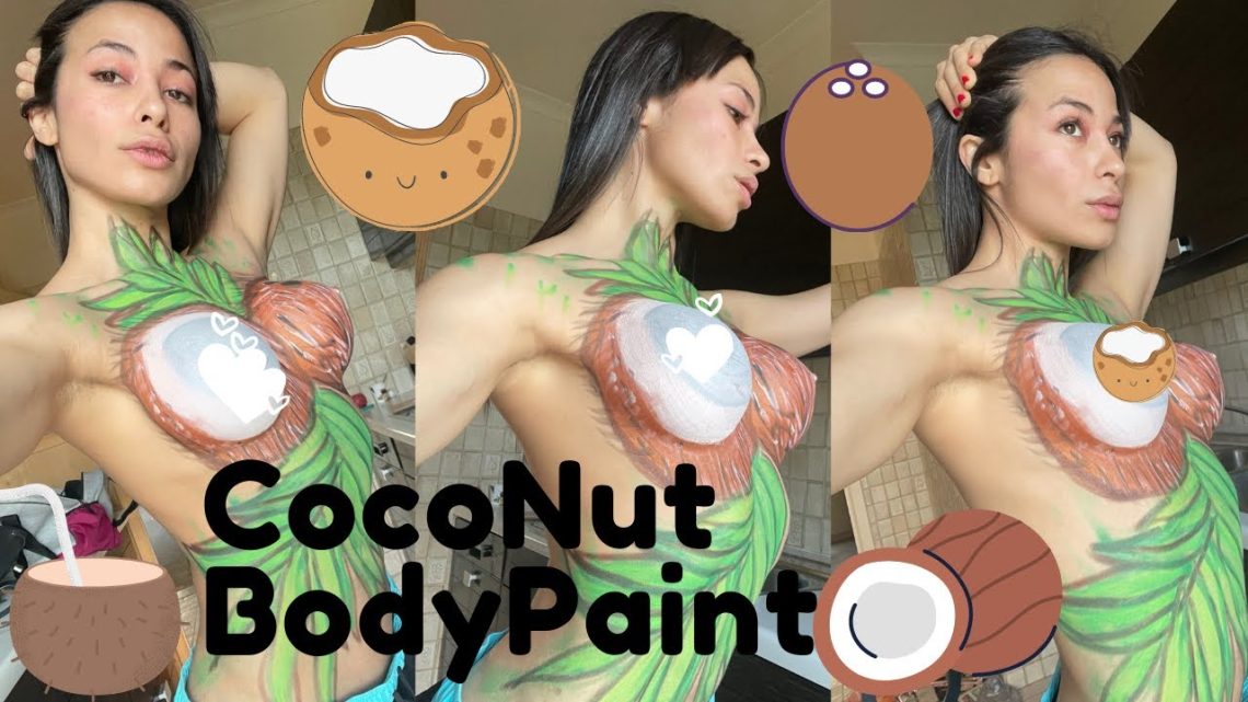 CocoNut BodyPaint // BodyPainting CocoNut // How To Paint CocoNut // ArtMakeUp Coconut // Coco Paint