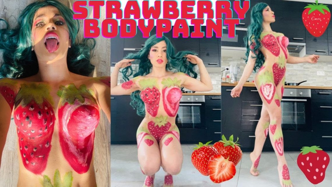 Body Paint Fresas / Pintura En Cuerpo Strawberries
