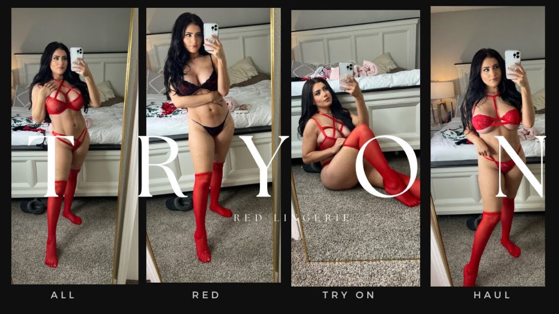 All ❤️Red❤️ Lingerie | Try On Haul | #tryon
