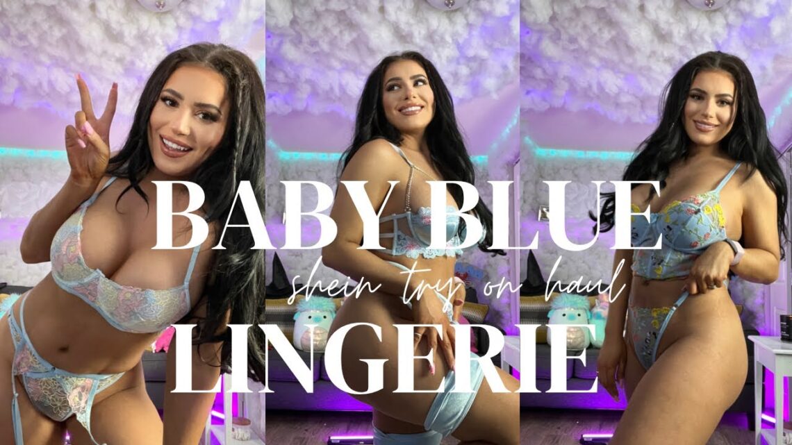 Baby Blue Lingerie Try On | #sheinhaul