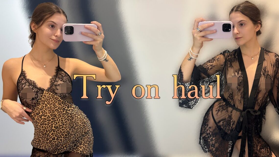 [4K] Transparent Haul with Emilia | Sheer lingerie